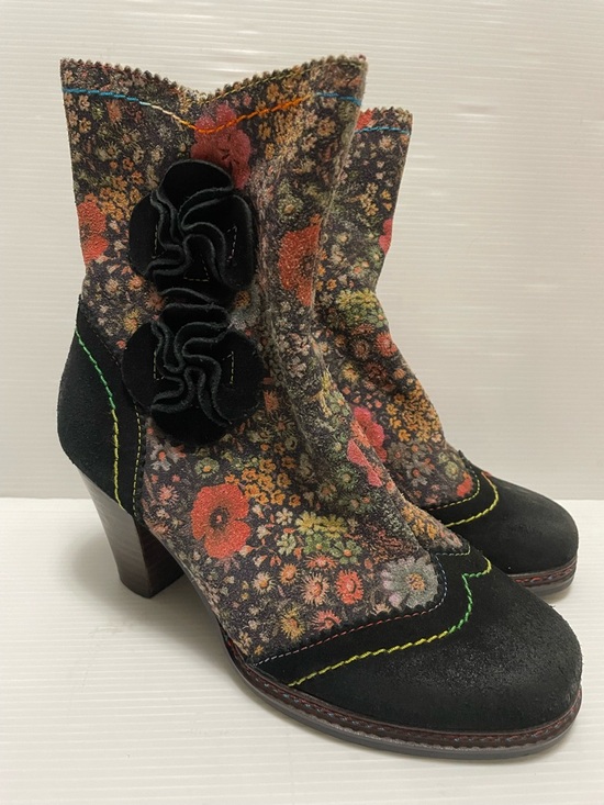 L'artiste Shoes - L'Artiste by Spring Step Simonetta Floral Ankle Boots Size EU 36 US 6